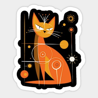 Mid Century Modern CAT Industrial Touches Sticker